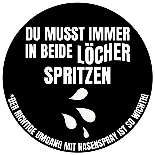 Sticker nasenspray aufkleber - sticker,
