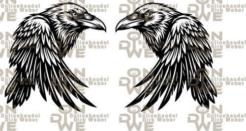 Aufkleber hugin munin - aufkleber, "hugin+munin