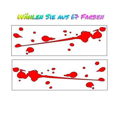 Auto aufkleber set - aufkleber, blut