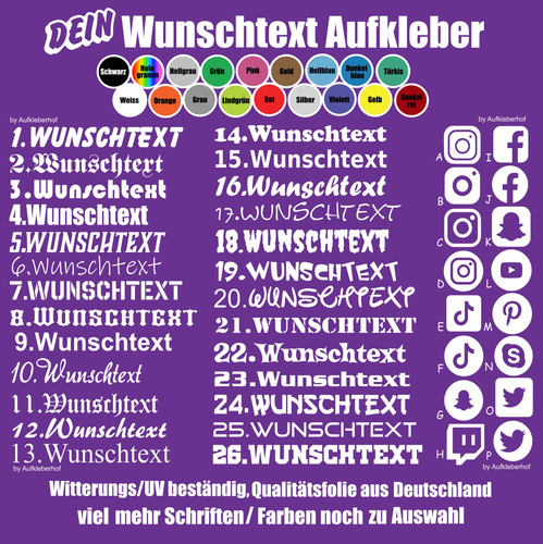 15cm name aufkleber - name,