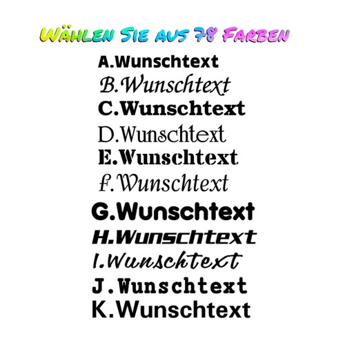 Autoaufkleber wunschtext - 2x,