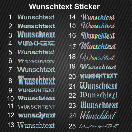 Wunschtext aufkleber namen - wunschtext,
