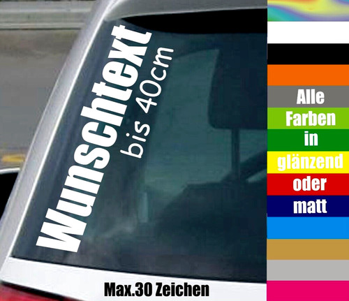 40cm wunschtext aufkleber - 40cm,