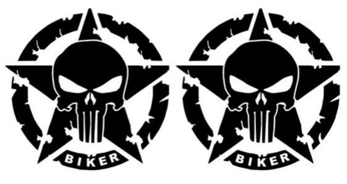 Skull auto aufkleber 9x9 cm - 2x,