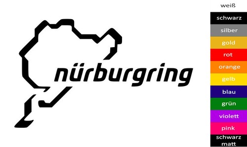 14x8 5cm nürburgring sticker - 14x8,5cm,