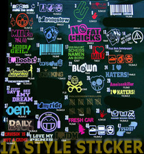 7 Aufkleber im Set Stickerbomb