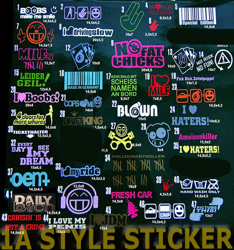 Aufkleber set stickerbomb - 7,