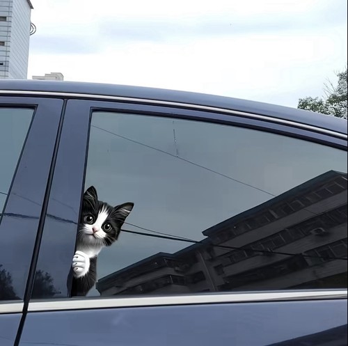 Katze auto aufkleber - 3d,