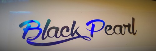 Black pearl aufkleber chrom - black,