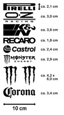 Motorsport Sponsoren Aufkleber
