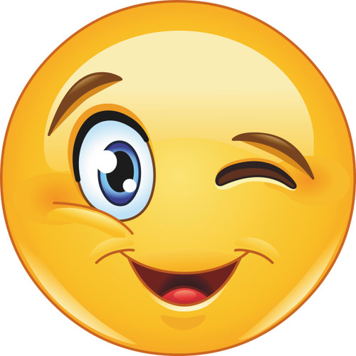 Aufkleber zwinker smiley smily - aufkleber,