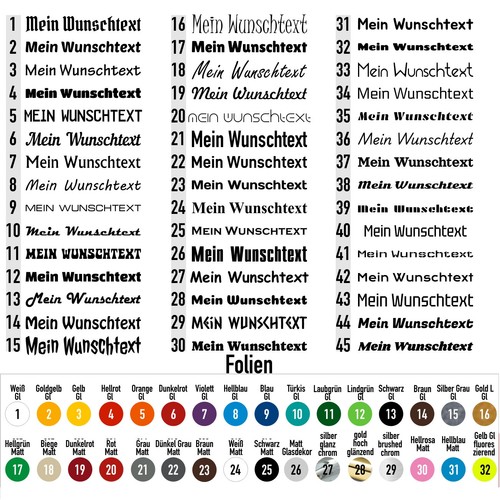 Wunschtext aufkleber - wunschtext,