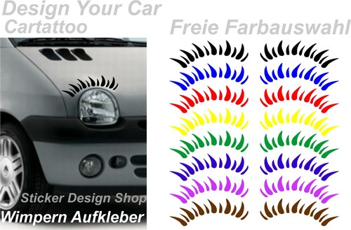 Twingo wimpern autoaufkleber - twingo,