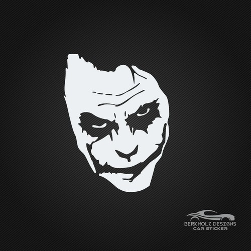 Joker aufkleber face auto - joker,