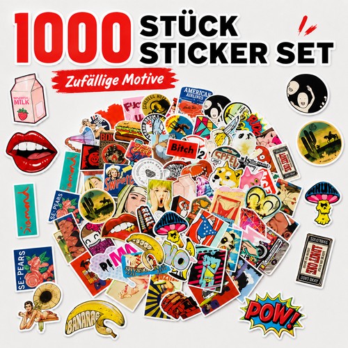 1000 stück sticker set - stück,