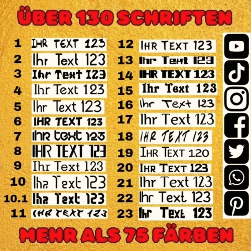 Autoaufkleber wunschtext - autoaufkleber, 2x