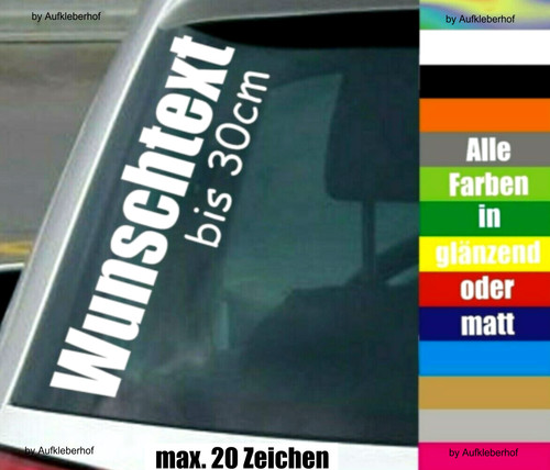 30cm wunschtext aufkleber - 30cm,