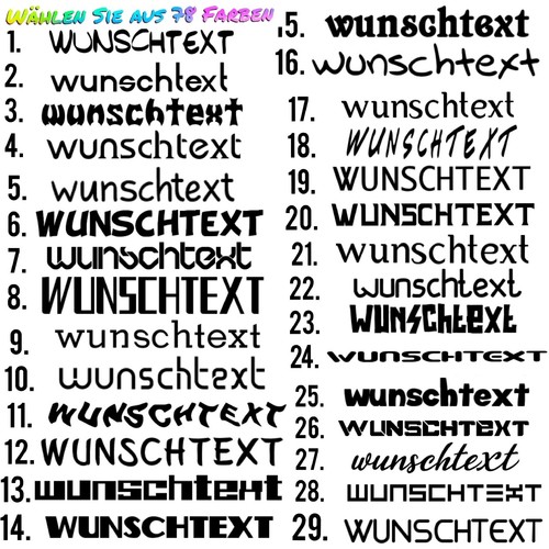 Autoaufkleber wunschtext - 2x,