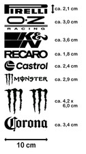 Motorsport Sponsoren Aufkleber