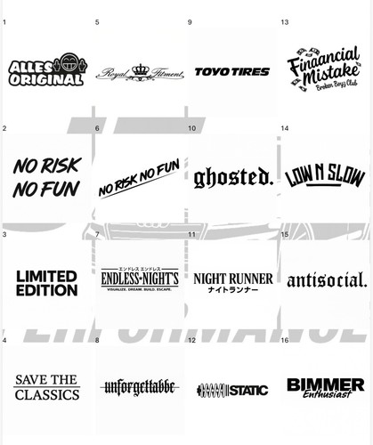 Tuning sticker auto - tuning, cm