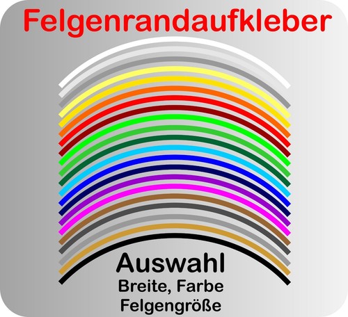 Felgenrand aufkleber auto - aufkleber, &