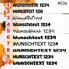 20cm Wunschtext Aufkleber