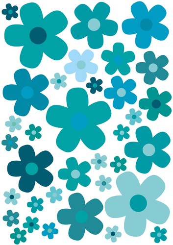 Blumen blümchen aufkleber - blumen,