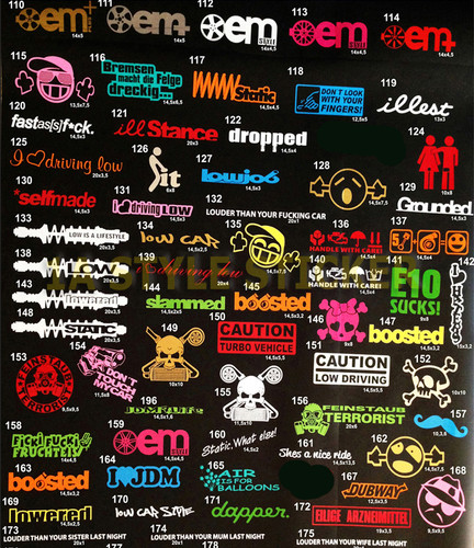 Sticker set aufkleber auto - sticker,