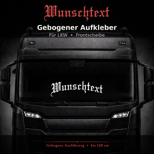 Wunschtext aufkleber gebogen - wunschtext,