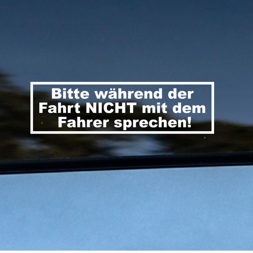 Fahrer aufkleber während der - fahrer,