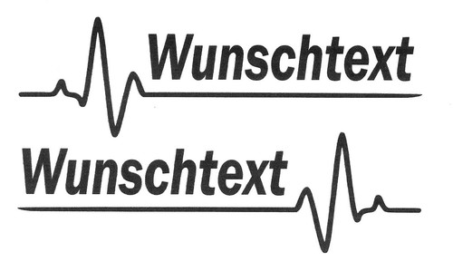 Aufkleber herzschlag mit - aufkleber,
