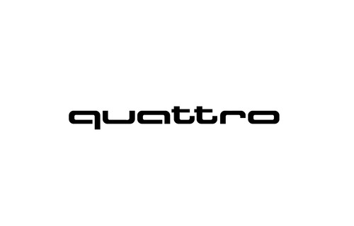 Quattro aufkleber auto - aufkleber, in