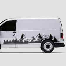 Auto Aufkleber Berge Bäume